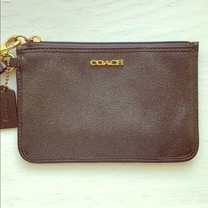 Black shimmer Coach wristlet